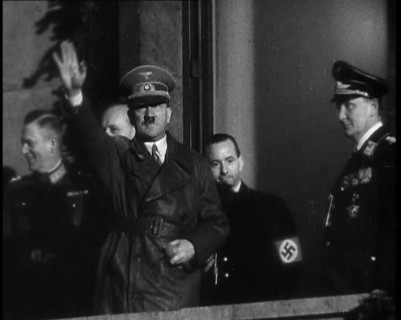 Adolf Hitler, the German Leader, Saluting the Crowd with Hermann Goering and..., 1937. Creator: British Pathe Ltd.