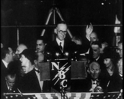 Former President Calvin Coolidge Addressing the Crowd at the Republican Congress in Chicago, 1932. Creator: British Pathe Ltd.