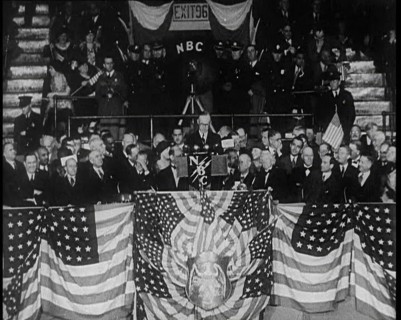 Former President Calvin Coolidge Addressing the Crowd at the Republican Congress in Chicago, 1932. Creator: British Pathe Ltd.