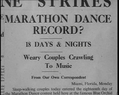 Newspaper Reading: ‘Marathon Dance Record?’, 1930s. Creator: British Pathe Ltd.