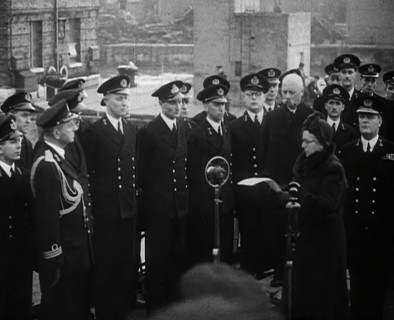 Queen Wilhelmina of the Netherlands Addressing Sailors, 1941. Creator: British Pathe Ltd.
