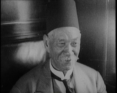 Prime Minister Saad Zaghloul Sitting in a Room Talking to the Camera, 1924. Creator: British Pathe Ltd.