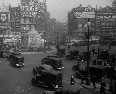 People and Traffic, Piccadilly Circus, London, 1942.  Creator: British Pathe Ltd.