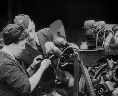 Woman Working on an Aeroplane Engine, 1942. Creator: British Pathe Ltd.