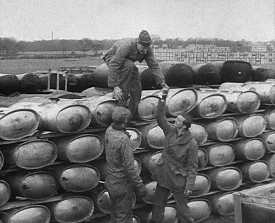 American Soldiers Working at a Fuel and Equipment Dump at an American Airfield in England, 1943-1944 Creator: British Pathe Ltd.