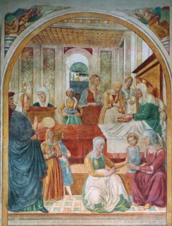The Nativity of the Virgin, 1491. Creator: Gozzoli; Benozzo (ca 1420-1497).