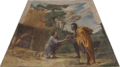 San Diego de Alcalá Receives Alms, 1604-1605 . Creator: Albani; Francesco (1578-1660).