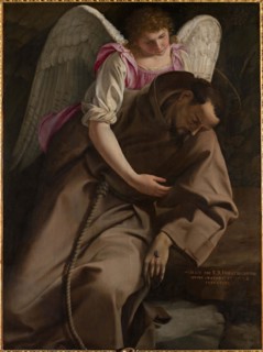 Saint Francis supported by an Angel, 1610-1612. Creator: Gentileschi; Orazio (1563-1638).