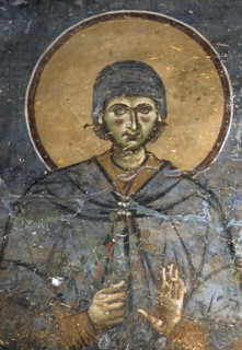 Saint Euphrosynos the Cook of Alexandria, 12th century. Creator: Byzantine Master ().