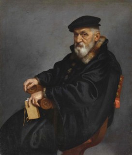 Portrait of a seated old man, c1576. Creator: Moroni; Giovan Battista (1520/25-1578).