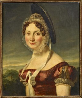 Portrait of the opera singer Marie-Julie Halligner (1786-1850), c1825. Creator: Rouget; Georges (1783-1869).