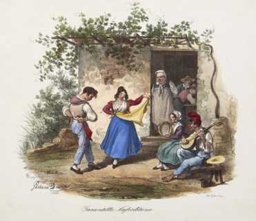 Tarantella. From "Scene di vita e costumi napoletani", 1840. Creator: Dura; Gaetano (1805-1878).