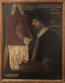 Portrait of Ugo da Carpi (1480-1532), 1783-1791. Creator: Montanari (Il Postetta); Antonio (active second half of the 18th cen.).