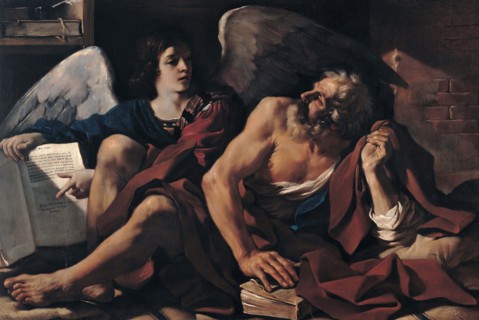Saint Matthew and the Angel, 1622. Creator: Guercino (1591-1666).