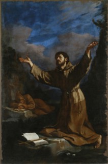 Saint Francis receives the Stigmata, 1633. Creator: Guercino (1591-1666).