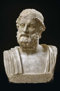 Herm of Anacreon, Age of Hadrian, 117-138. Creator: Art of Ancient Rome; Classical sculpture ().