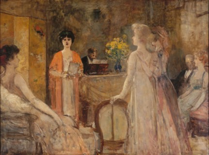 A Tuesday evening at Madeleine Lemaire, c1910. Creator: Gervex; Henri (1852-1929).