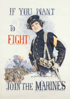 If You Want to Fight Join the Marines, 1918. Creator: Christy; Howard Chandler (1872-1952).