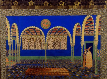 Stage design for the play "The Martyrdom of St. Sebastian" by Gabriele D'Annuzio, 1911. Creator: Bakst; Léon (1866-1924).