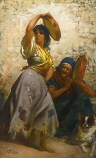 Gypsy woman dancing the Zorongo, . Creator: Doré; Gustave (1832-1883).
