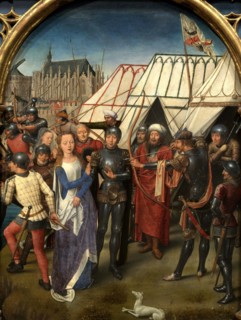 Saint Ursula Shrine: The Martyrdom of Saint Ursula, 1489. Creator: Memling; Hans (1433/40-1494).