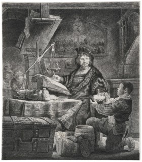Jan Uytenbogaert, the Goldweigher, 1639. Creator: Rembrandt van Rhijn (1606-1669).