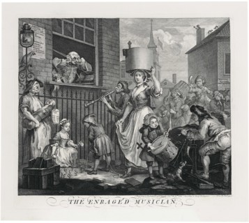 The Enraged Musician, 1740. Creator: Hogarth; William (1697-1764).