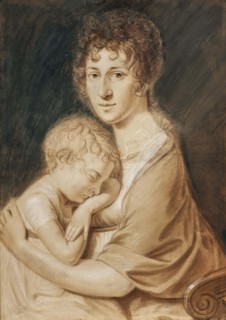 Self-portrait with son Johann August (1792-1870), c1794. Creator: Krafft (1764-1825).