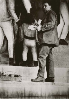 Diego Rivera creates a mural, c1924-1925. Creator: Modotti; Tina (1896-1942).