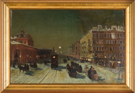 A Street in Saint Petersburg, . Creator: Klever; Juli Julievich (Julius) von; the Elder (1850-1924).