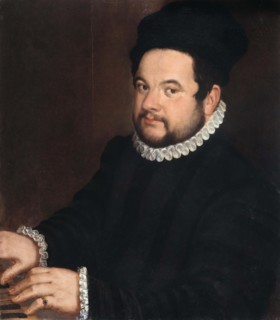 Portrait of a musician at a harpsichord, 1560-1570s. Creator: Campi; Vincenzo (1536-1591).