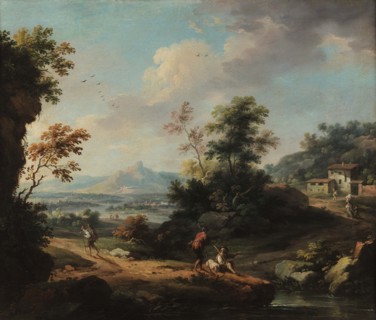 Landscape with figures, Between 1760 and 1799. Creator: Cignaroli; Vittorio Amedeo (1730-1800).
