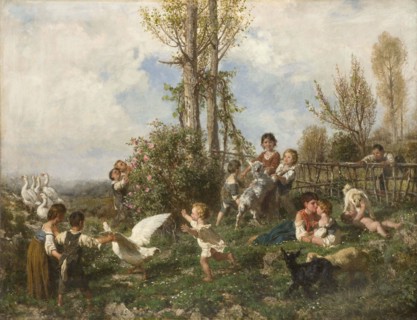 La primavera (Spring), 1868. Creator: Palizzi; Filippo (1818-1899).