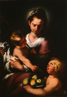 Virgin and child with John the Baptist as a Boy , 1615-1618. Creator: Strozzi; Bernardo (1581-1644).