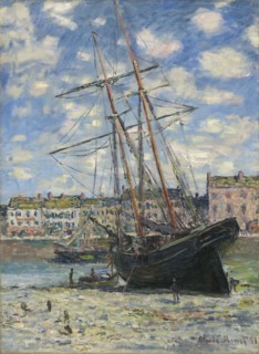 Boat lying at low tide, 1881. Creator: Monet; Claude (1840-1926).