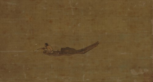 Angler on a Wintry Lake. (The oldest known depiction of a fishing reel), 1195. Creator: Ma Yuan (1160-1225).