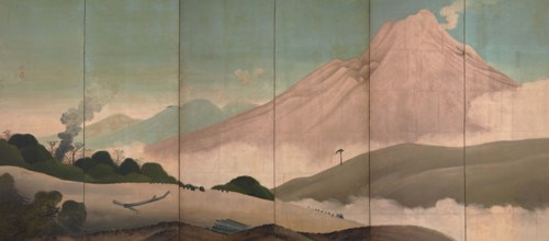 Mount Asama, 19th century. Creator: Aodo; Denzen (1748-1822).