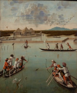 Caccia in laguna (Hunting on the Lagoon), c1490-1495. Creator: Carpaccio; Vittore (1460-1526).