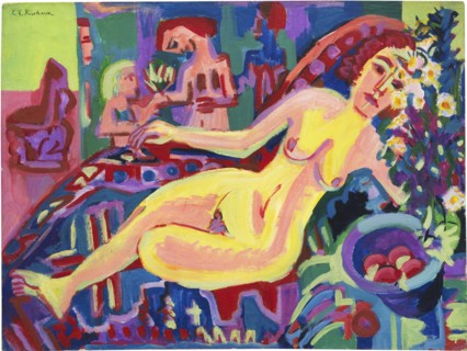 Nude on a Divan, 1924. Creator: Kirchner; Ernst Ludwig (1880-1938).