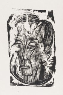 Portrait of the Poet Leonhard Frank I, 1917. Creator: Kirchner; Ernst Ludwig (1880-1938).