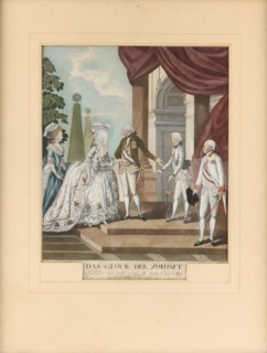 The happiness of the future: Emperor Joseph II, Archduke Franz and his bride Elisabeth..., 1786. Creator: Loeschenkohl; Johann Hieronymus (1753-1807).