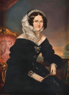 Portrait of Empress Caroline Augusta of Austria (1792-1873), 1857. Creator: Anonymous ().