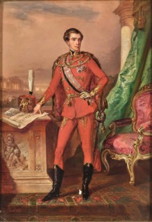 Portrait of Emperor Franz Joseph I of Austria (1830-1916), in Hungarian adjustation, 1852. Creator: Plank; Josef (1815-1901).