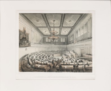 Debating Chamber of the House of Deputies of Austria, Vienna, c1865. Creator: Czerny; Ludwig (1821-1889).