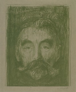 Portrait of Stéphane Mallarmé (1842-1898), 1897. Creator: Munch; Edvard (1863-1944).