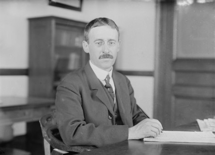 H.L. Stimson at desk writing, 1910. Creator: Bain News Service.