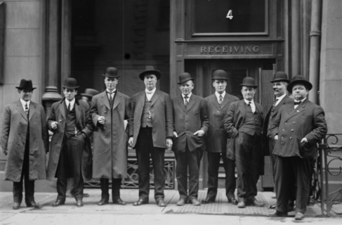 K.J. Ferry, T. Kennedy, Frank Hayes, T. Haggerty, M. Dougherty, F. Farrington, John Mack..., 1912. Creator: Bain News Service.
