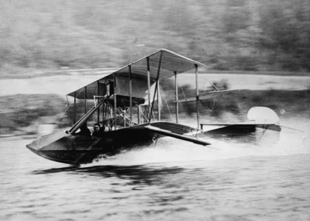 G.M. Heckscher's Curtiss Flying Boat [60 m.p.h.], between c1910 and c1915. Creator: Bain News Service.