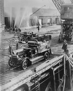 American Firemen, Bassens, 1919. Creator: Bain News Service.