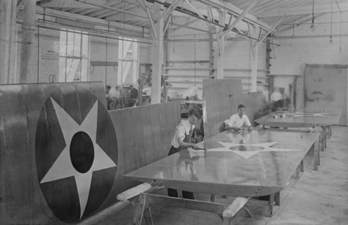 Assembling plane wings, 1917. Creator: Bain News Service.
